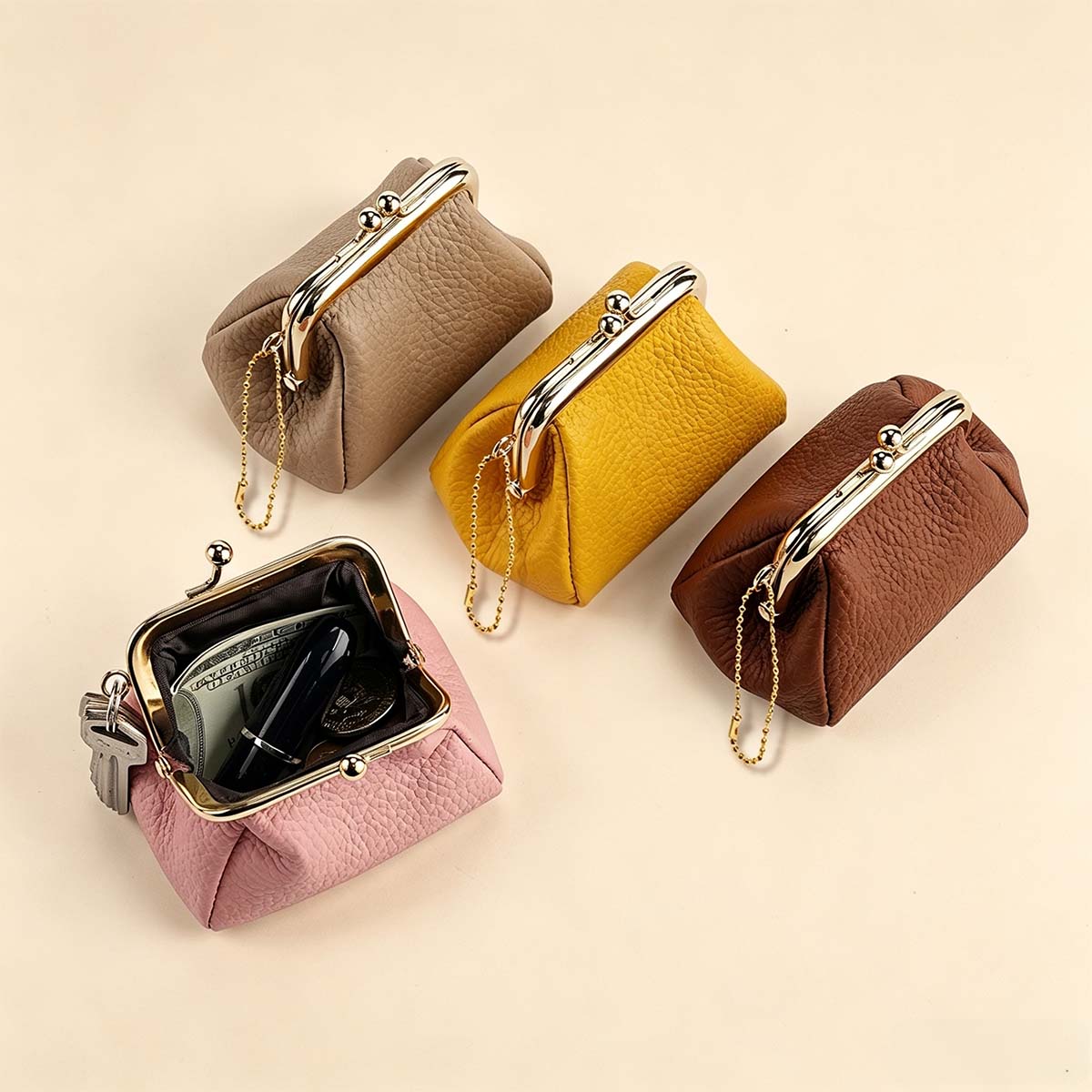 Ladies Leather Storage Bag / Pouch